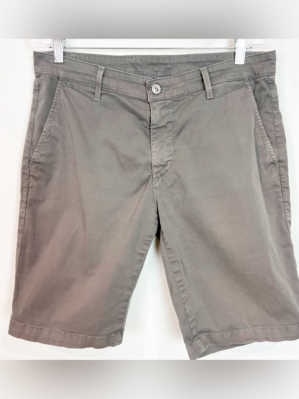 AG ADRIANO GOLDSCHMIED BROWN GRAY FLAT FRONT SHORTS MENS 33R
